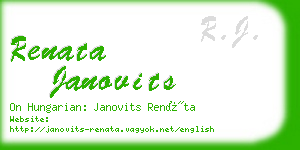 renata janovits business card
